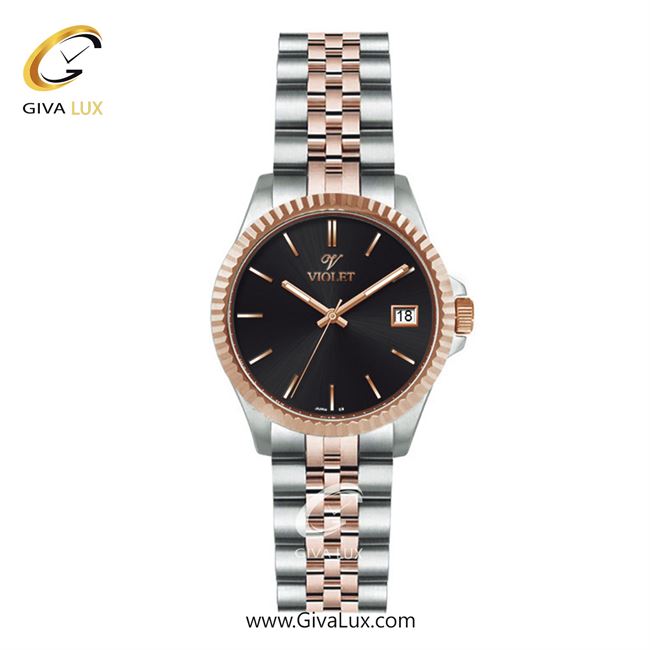 ساعت مچی اورجینال مردانه ویولت VIOLET نقره ای-رزگلد | رزگلد-نقره ای| مشکی| کد رفرنس 0558/2